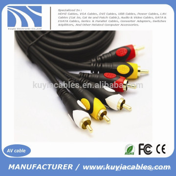 Good quality 3rca to 3rca video audio cable Made in China